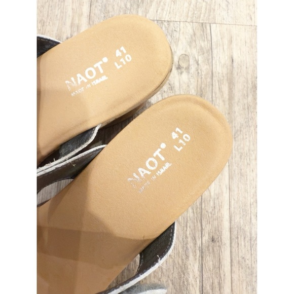 NAOT Caveran silver wedge sandals 41 - Picture 10 of 11